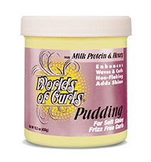World of Curls pudding.